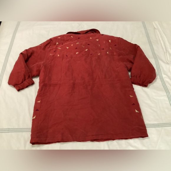 vintage Red silk jacket - Picture 3 of 9
